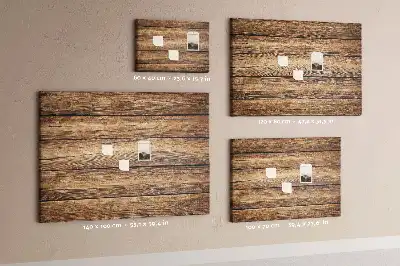 Memobord van kurk Rustieke houten planken
