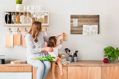 Memobord van kurk Rustieke houten planken