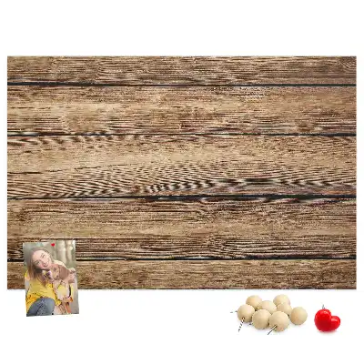 Memobord van kurk Rustieke houten planken