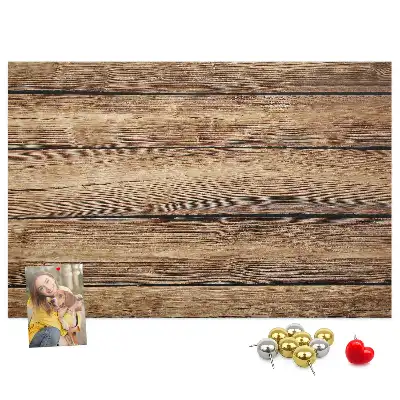 Memobord van kurk Rustieke houten planken