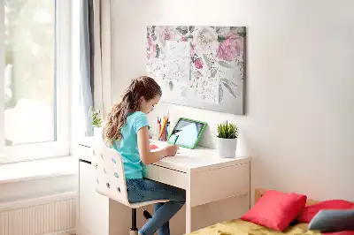 Memobord van kurk Aquarel rozen