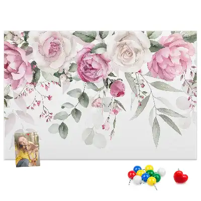 Memobord van kurk Aquarel rozen