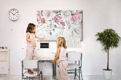 Memobord van kurk Aquarel rozen