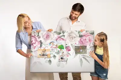 Memobord van kurk Aquarel rozen