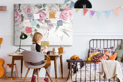 Memobord van kurk Aquarel rozen