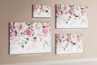 Memobord van kurk Aquarel rozen