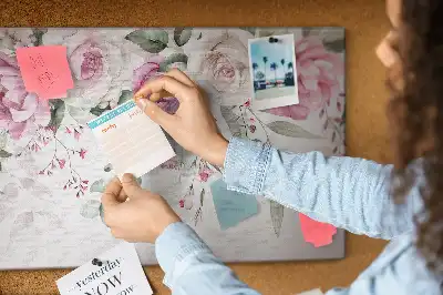 Memobord van kurk Aquarel rozen