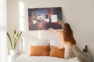 Memobord van kurk Wereld sterren kosmos