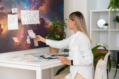 Memobord van kurk Wereld sterren kosmos