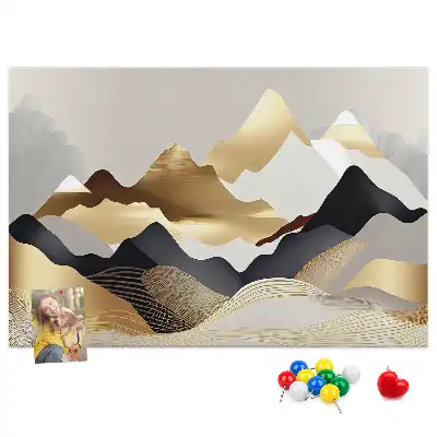 Memobord van kurk Bergen abstractie