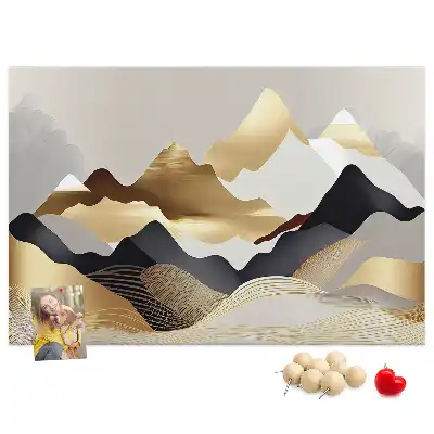 Memobord van kurk Bergen abstractie