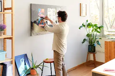 Memobord van kurk Bergen abstractie