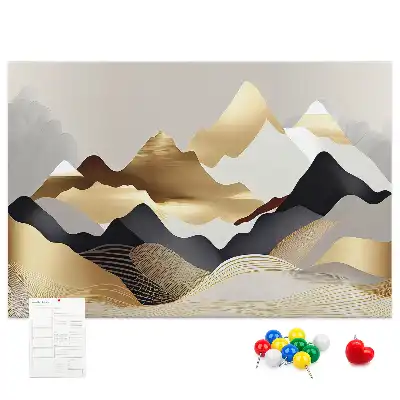 Memobord van kurk Bergen abstractie