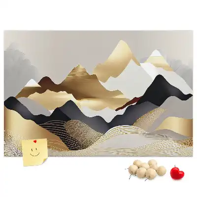 Memobord van kurk Bergen abstractie