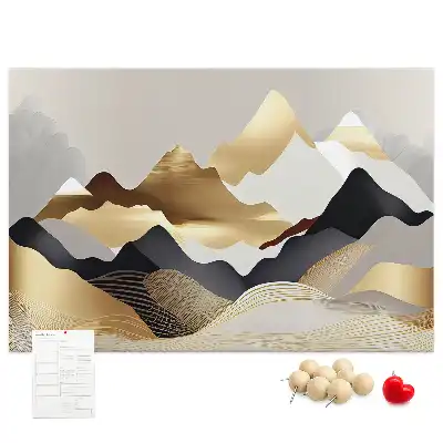 Memobord van kurk Bergen abstractie