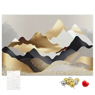 Memobord van kurk Bergen abstractie