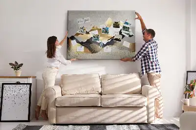 Memobord van kurk Bergen abstractie