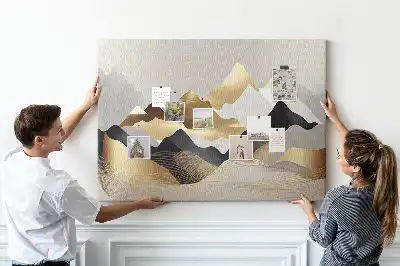 Memobord van kurk Bergen abstractie
