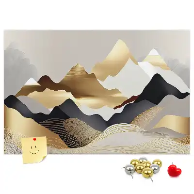 Memobord van kurk Bergen abstractie