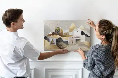 Memobord van kurk Bergen abstractie