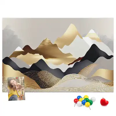 Memobord van kurk Bergen abstractie