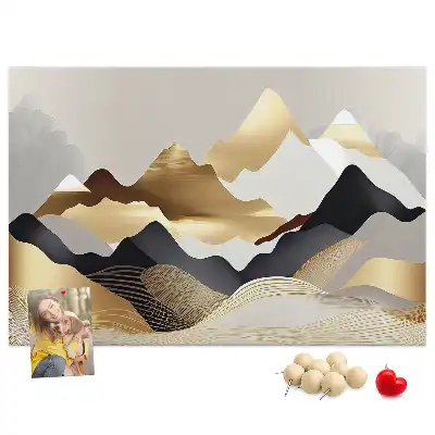 Memobord van kurk Bergen abstractie
