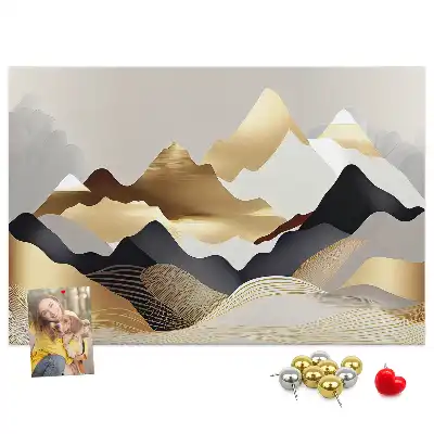 Memobord van kurk Bergen abstractie