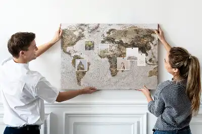 Kurk prikbord Archief wereldkaart