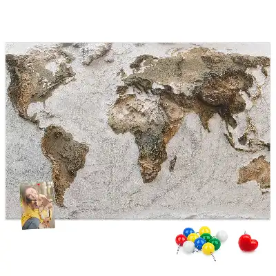 Kurk prikbord Archief wereldkaart