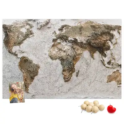 Kurk prikbord Archief wereldkaart