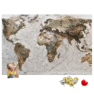 Kurk prikbord Archief wereldkaart