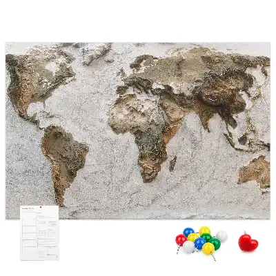 Kurk prikbord Archief wereldkaart