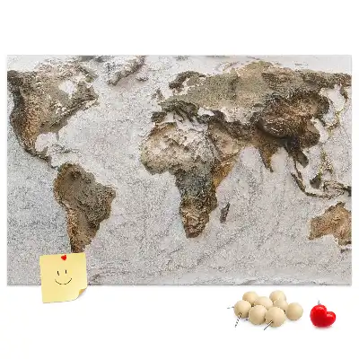 Kurk prikbord Archief wereldkaart