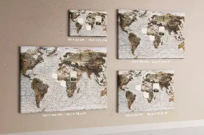 Kurk prikbord Archief wereldkaart