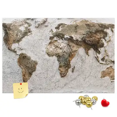 Kurk prikbord Archief wereldkaart