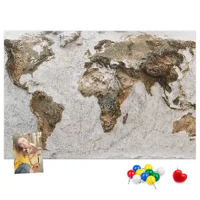 Kurk prikbord Archief wereldkaart