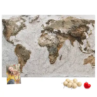 Kurk prikbord Archief wereldkaart