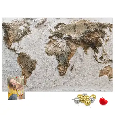 Kurk prikbord Archief wereldkaart