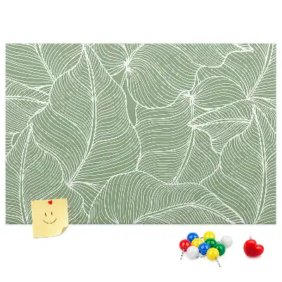Memobord van kurk Bladeren natuur patroon