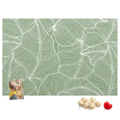 Memobord van kurk Bladeren natuur patroon