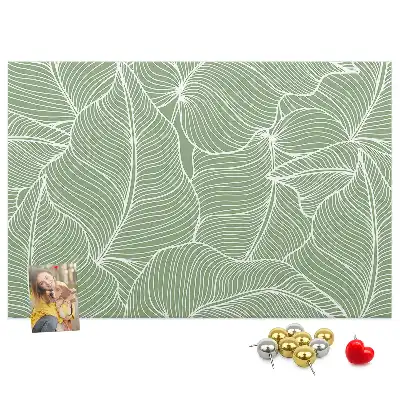 Memobord van kurk Bladeren natuur patroon