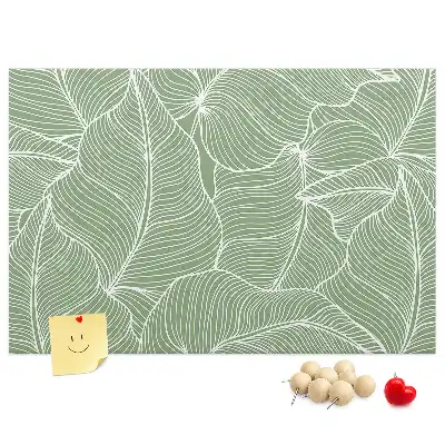 Memobord van kurk Bladeren natuur patroon