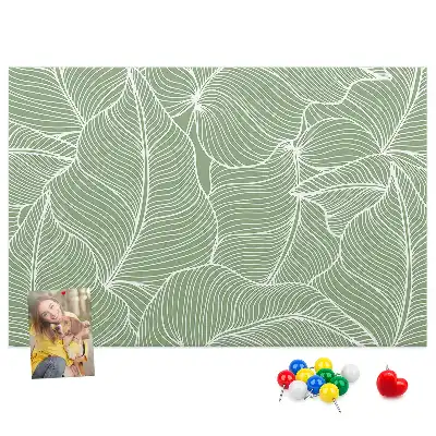 Memobord van kurk Bladeren natuur patroon