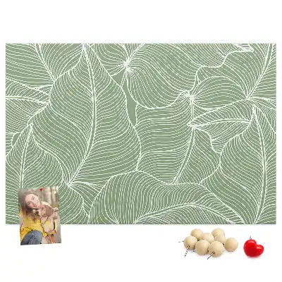 Memobord van kurk Bladeren natuur patroon