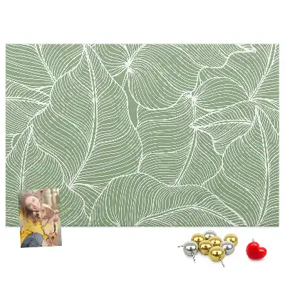 Memobord van kurk Bladeren natuur patroon