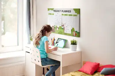 Memobord van kurk Schoolrooster leerling