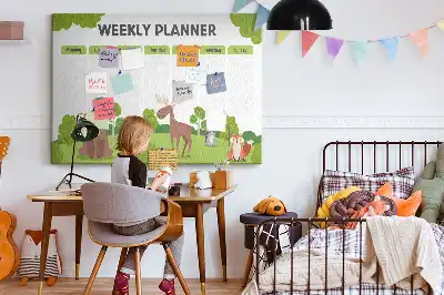 Memobord van kurk Schoolrooster leerling