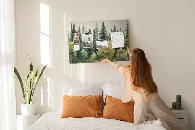 Memobord van kurk Landschap bos