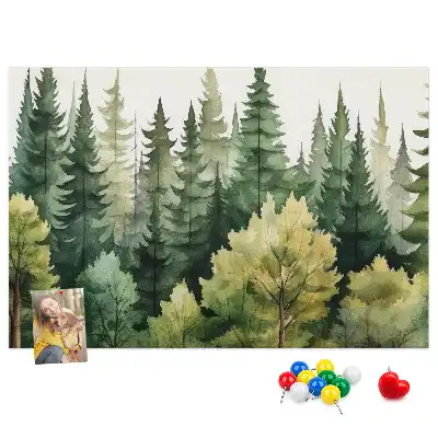 Memobord van kurk Landschap bos