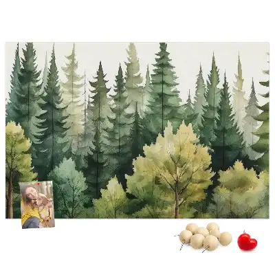 Memobord van kurk Landschap bos